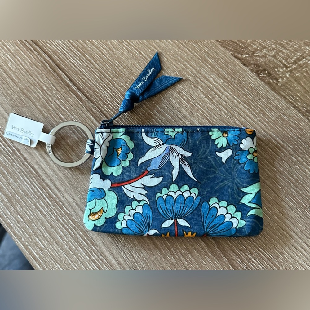 NEW Vera Bradley Zip ID Case wallet keychain - Picture 2 of 7